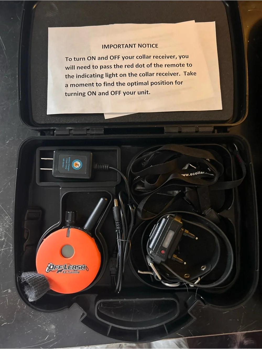 E-Collar Orange Remote Dog Trainer with Case